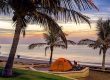 پارک ساحلی زیتون قشم زیباترین مکان برای کمپ های شبانه